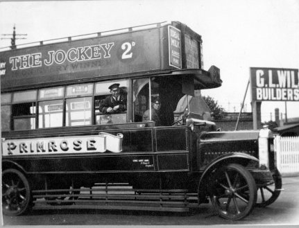 Waltham Cross Primrose Omnibus at York Road 1925